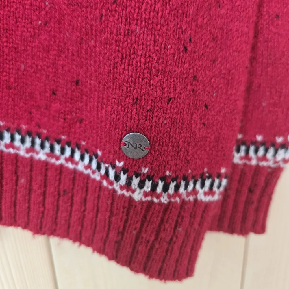 Northern Reflections Cardinal Acrylic Zip Up Sweater Red Womens Small NWT - Picture 12 of 13